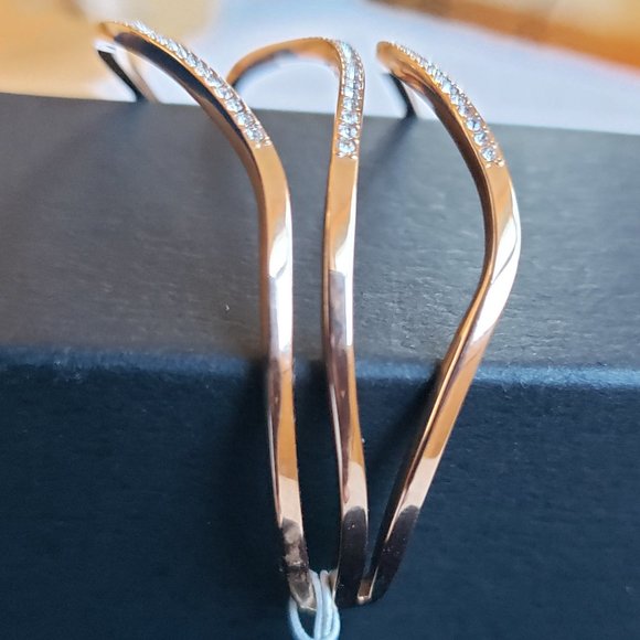 Michael Kors Wonderlust Rose Gold Open Statement Cuff/Bracelet/Bangle - Picture 8 of 16